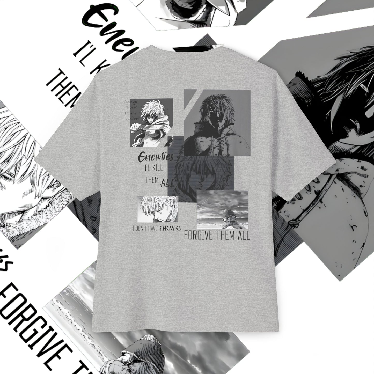 Vinland Saga Unisex Oversized Boxy Tee, Anime T-Shirt, Graphic Tee, Streetwear, Gift for Anime Fans
