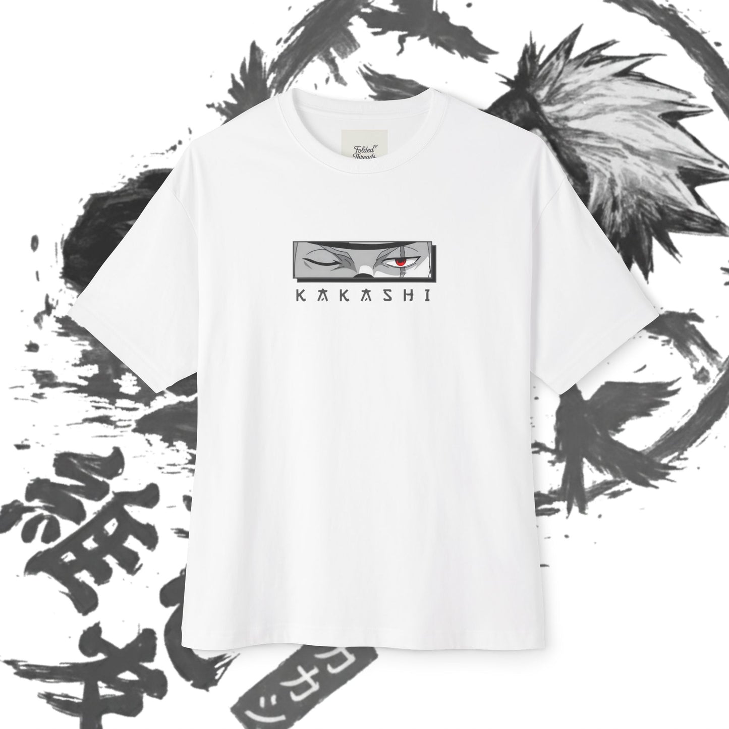 Kakashi Oversized Tee, Anime Fan Shirt, Kawaii Graphic Tee, Unisex Casual Wear, Gift for Otaku, Comfortable Everyday Outfit