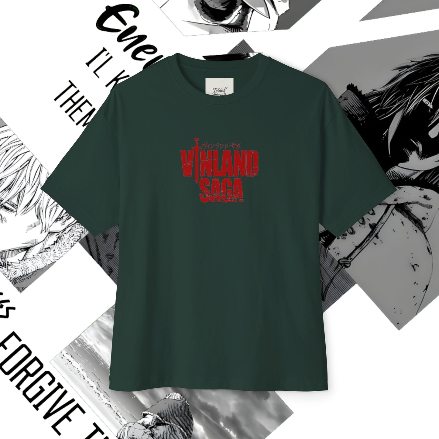 Vinland Saga Unisex Oversized Boxy Tee, Anime T-Shirt, Graphic Tee, Streetwear, Gift for Anime Fans