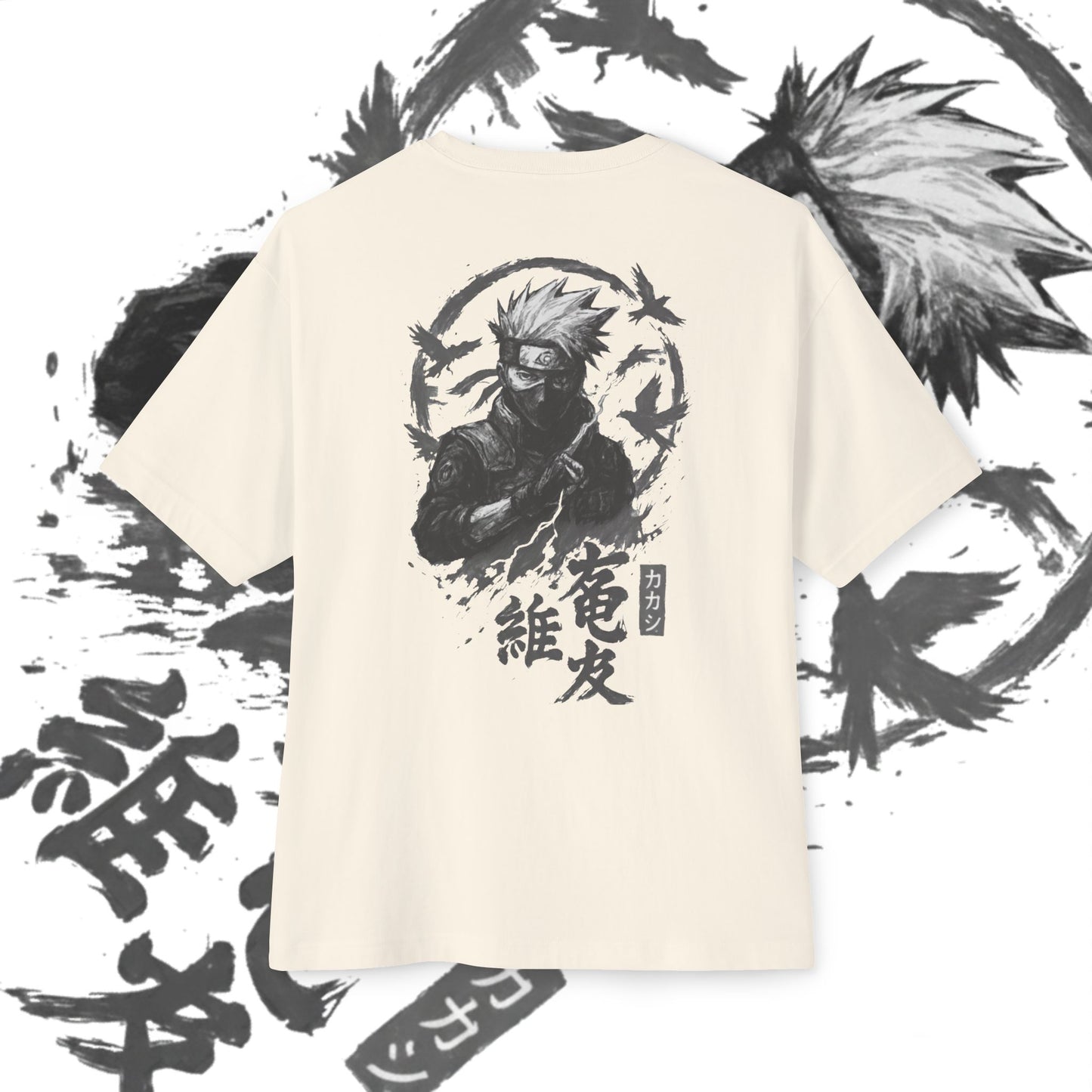 Kakashi Oversized Tee, Anime Fan Shirt, Kawaii Graphic Tee, Unisex Casual Wear, Gift for Otaku, Comfortable Everyday Outfit
