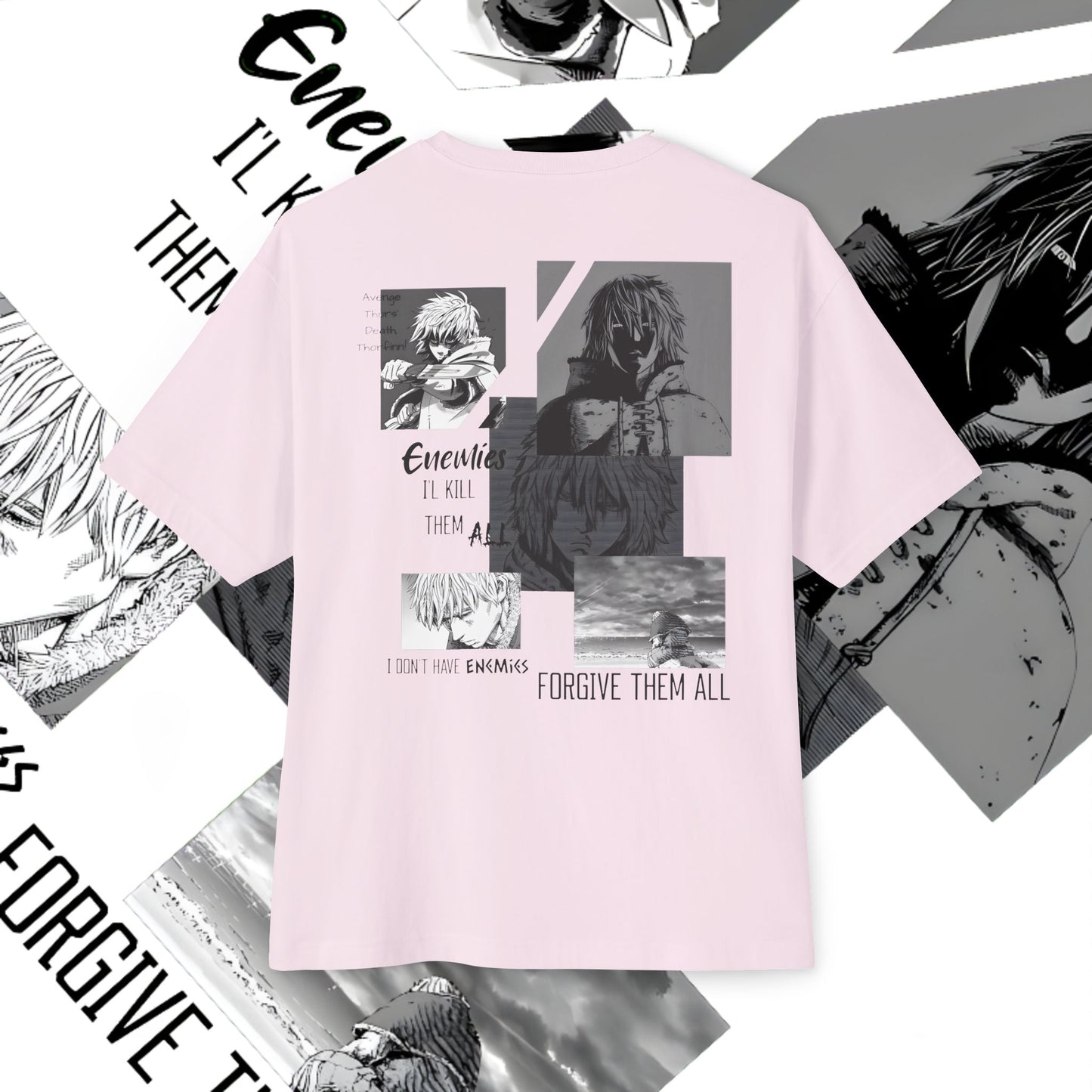 Vinland Saga Unisex Oversized Boxy Tee, Anime T-Shirt, Graphic Tee, Streetwear, Gift for Anime Fans