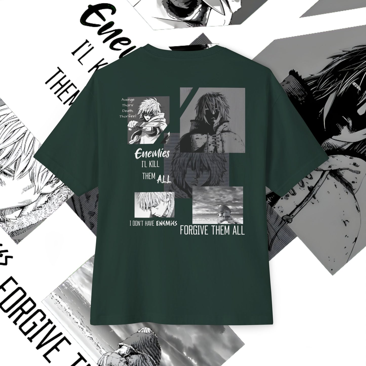 Vinland Saga Unisex Oversized Boxy Tee, Anime T-Shirt, Graphic Tee, Streetwear, Gift for Anime Fans