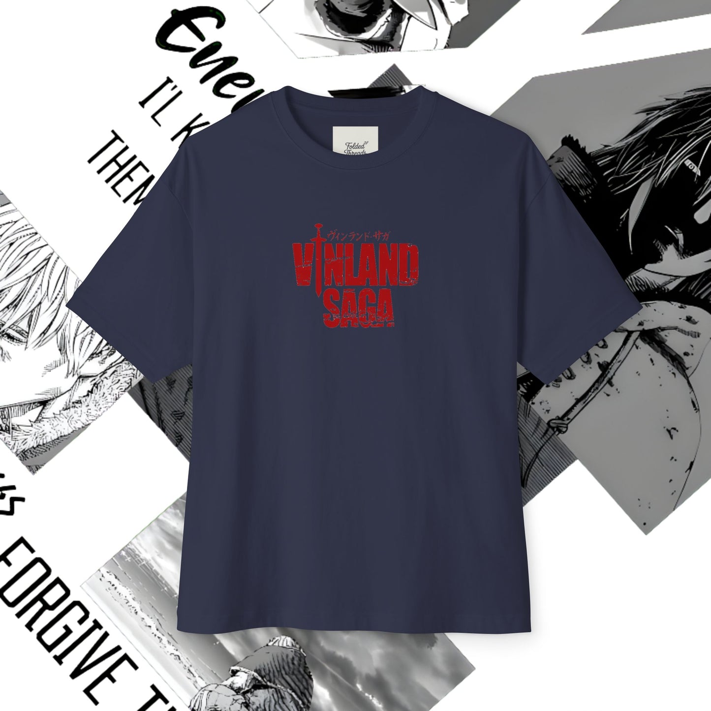 Vinland Saga Unisex Oversized Boxy Tee, Anime T-Shirt, Graphic Tee, Streetwear, Gift for Anime Fans