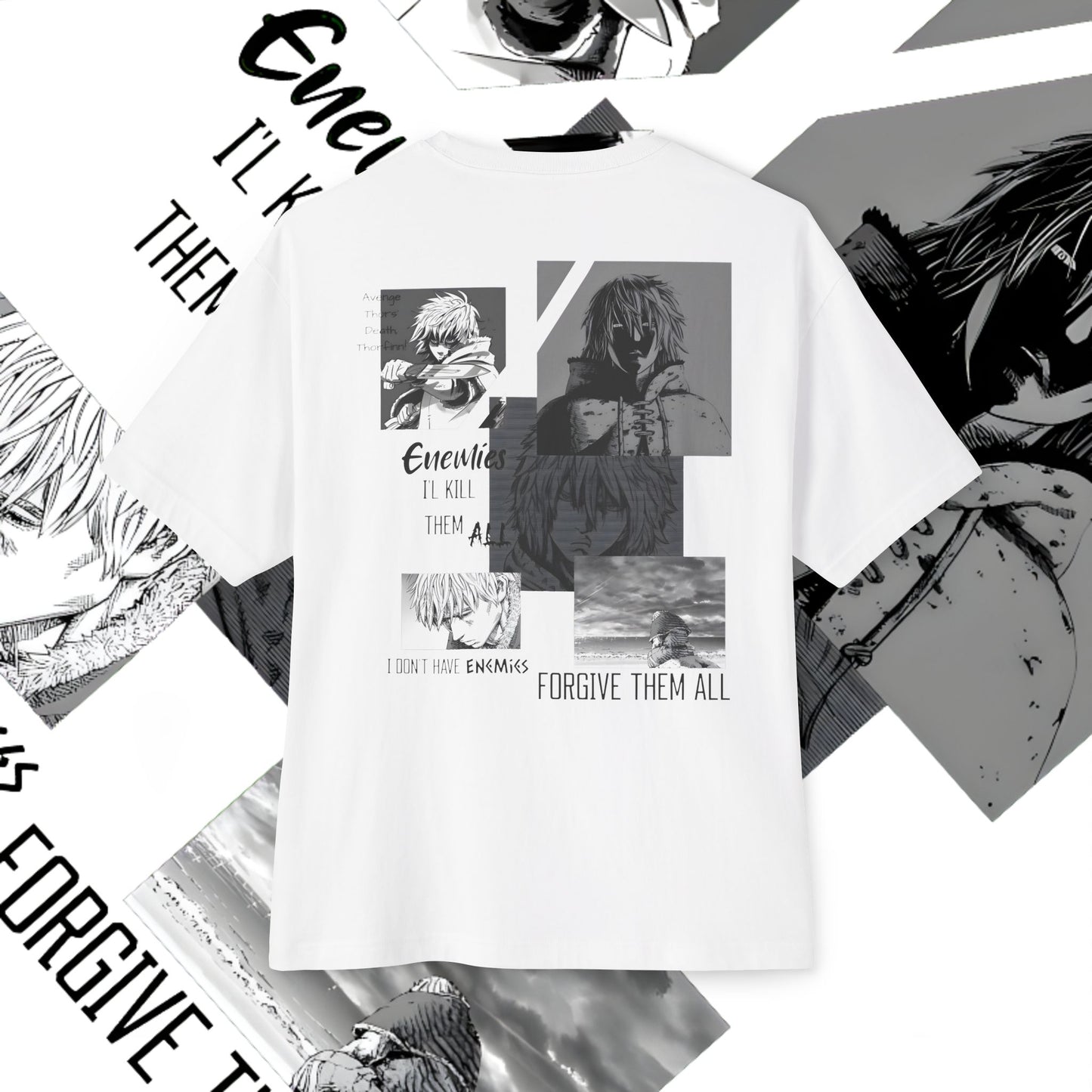 Vinland Saga Unisex Oversized Boxy Tee, Anime T-Shirt, Graphic Tee, Streetwear, Gift for Anime Fans