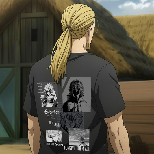 Vinland Saga Unisex Oversized Boxy Tee, Anime T-Shirt, Graphic Tee, Streetwear, Gift for Anime Fans
