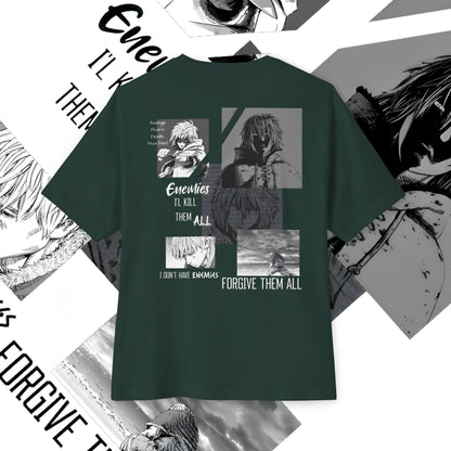 Vinland Saga Unisex Oversized Boxy Tee, Anime T-Shirt, Graphic Tee, Streetwear, Gift for Anime Fans