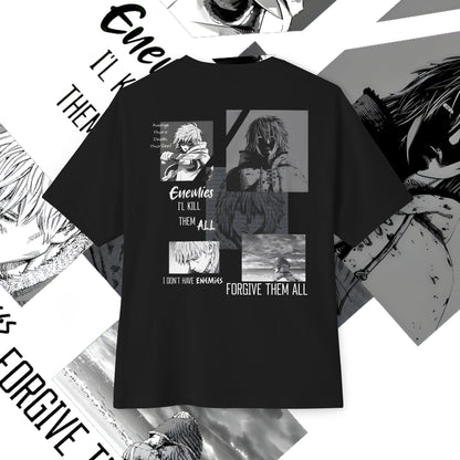 Vinland Saga Unisex Oversized Boxy Tee, Anime T-Shirt, Graphic Tee, Streetwear, Gift for Anime Fans